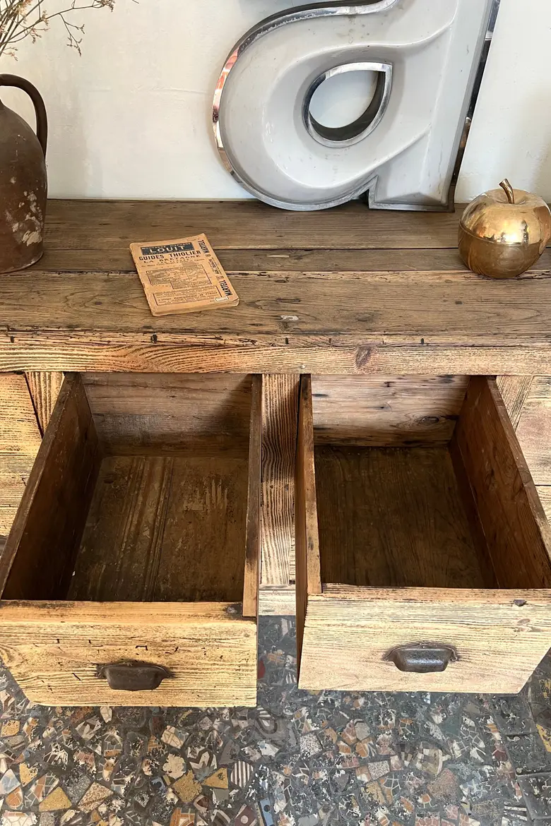 Ancien meuble à tiroirs en sapin Début XXème