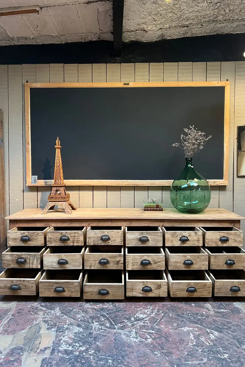 Ancien meuble à tiroirs en sapin Début XXème