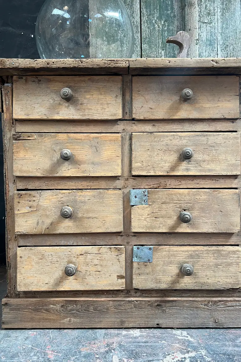 Ancien meuble à tiroirs en sapin Début XXème