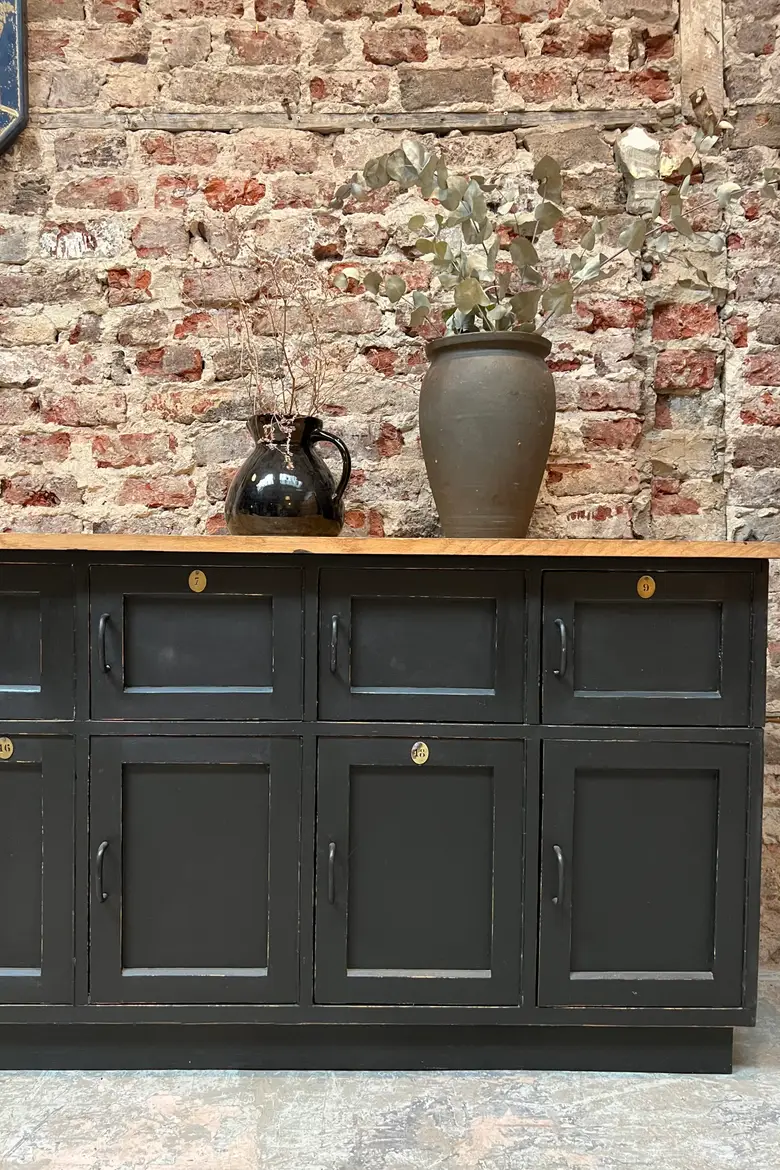 Ancien meuble administratif aux multiples portes Années 50
