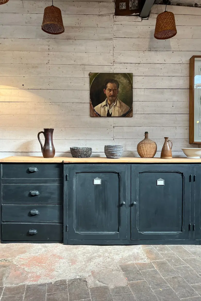 Ancien meuble d’atelier en bois Début XXème