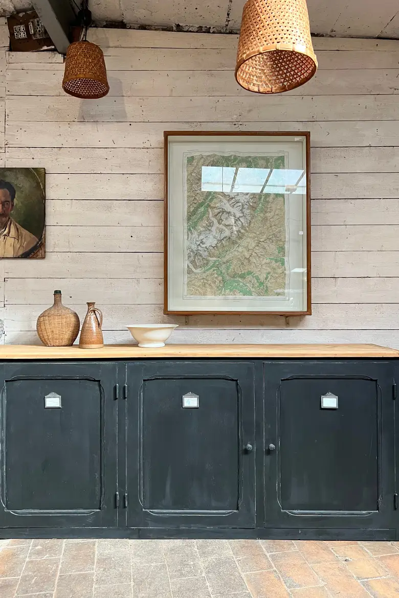 Ancien meuble d’atelier en bois Début XXème