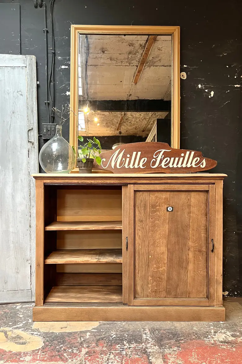Ancien meuble d’atelier en chêne Début XXème