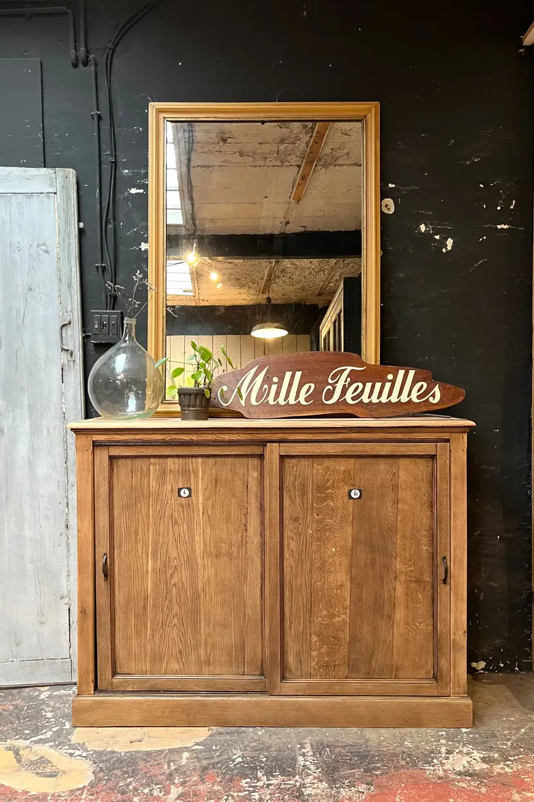 Ancien meuble d’atelier en chêne Début XXème