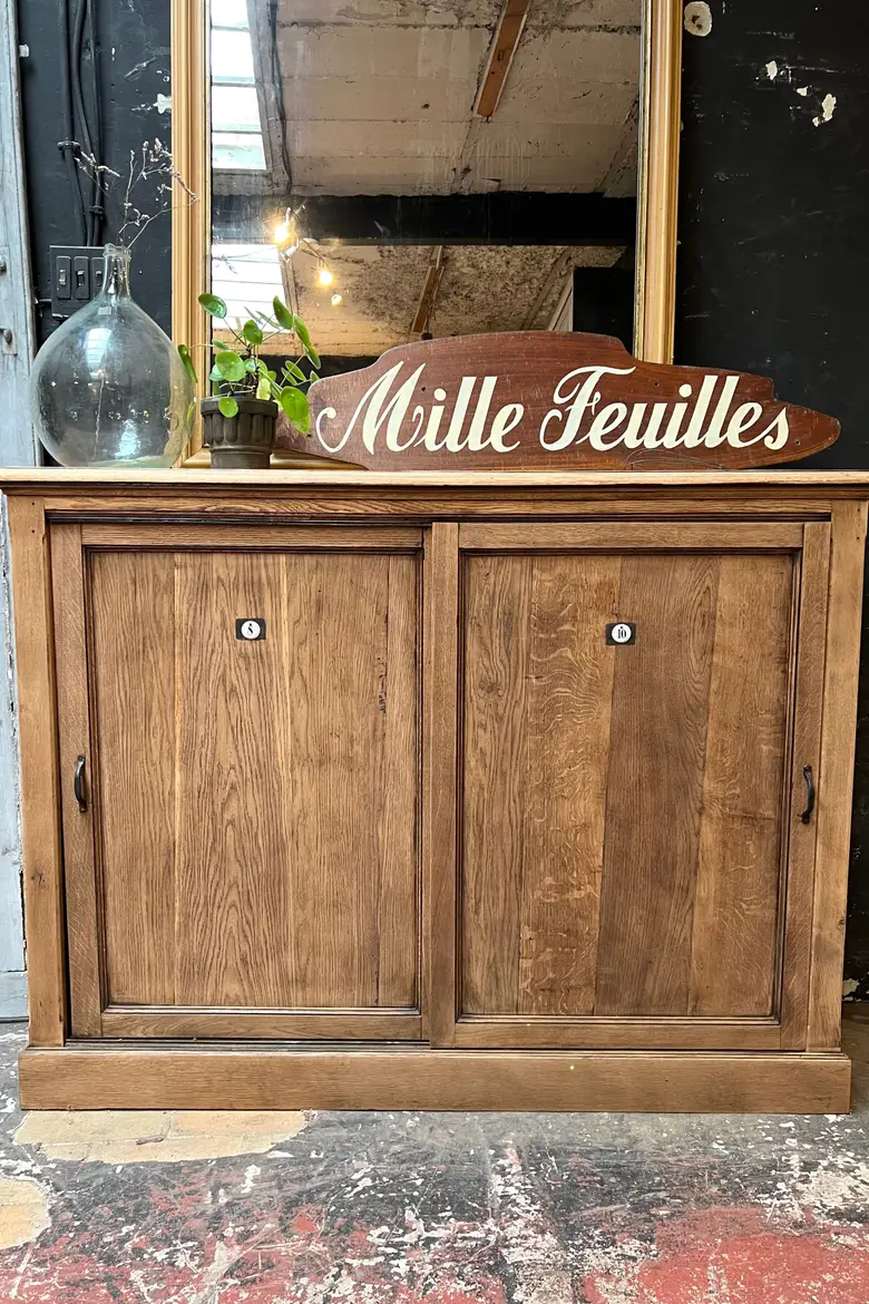 Ancien meuble d’atelier en chêne Début XXème