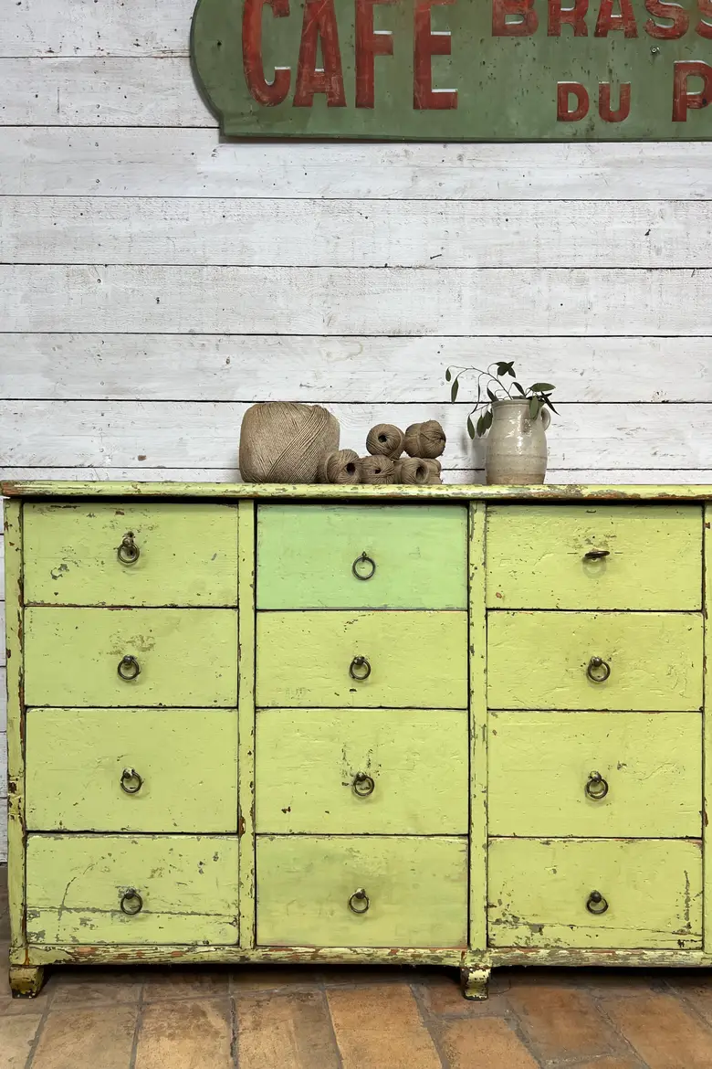 Ancien meuble d’atelier – XIXe siècle – Art populaire