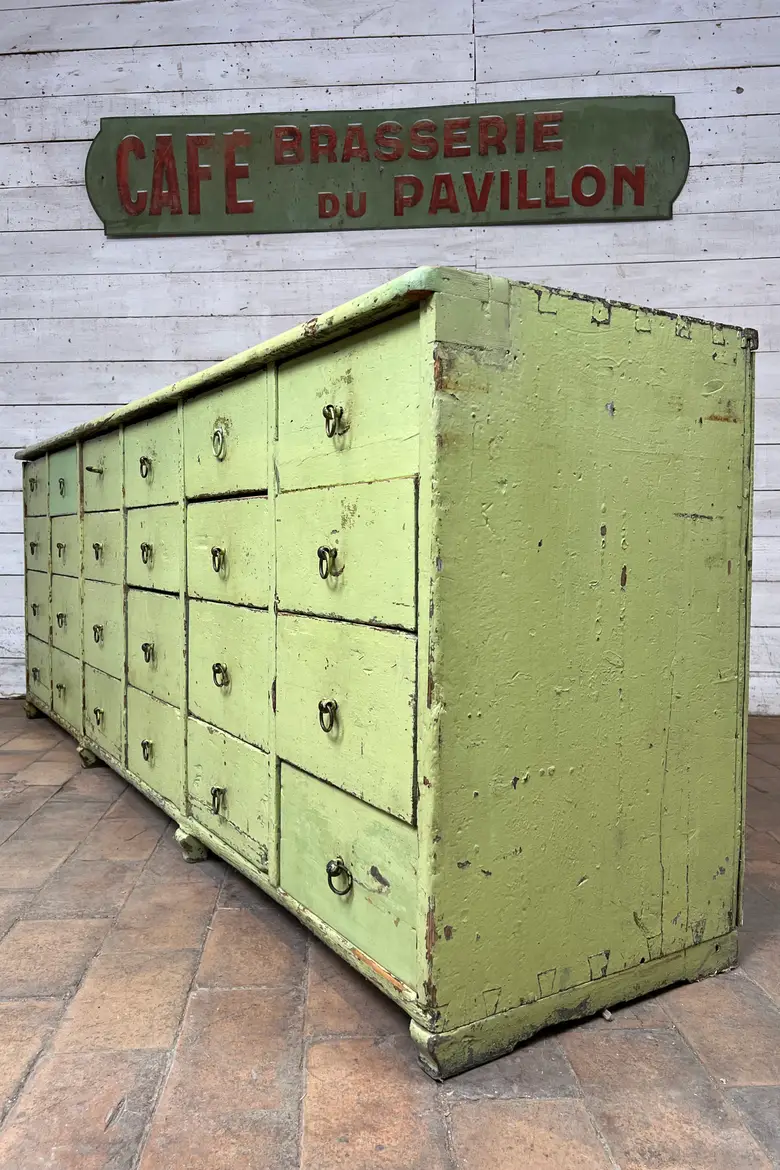 Ancien meuble d’atelier – XIXe siècle – Art populaire