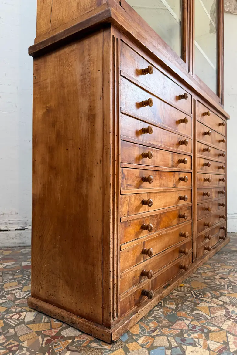 Ancien meuble de bijoutier en merisier – fin XIXe