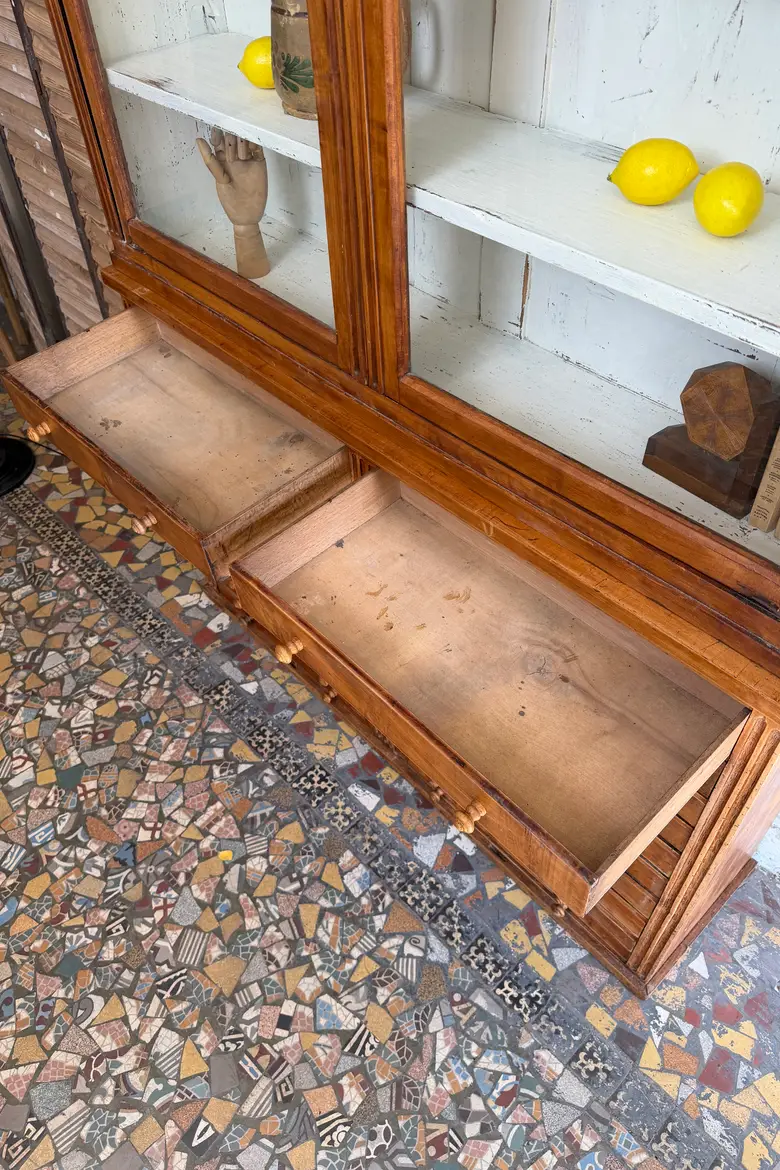 Ancien meuble de bijoutier en merisier – fin XIXe