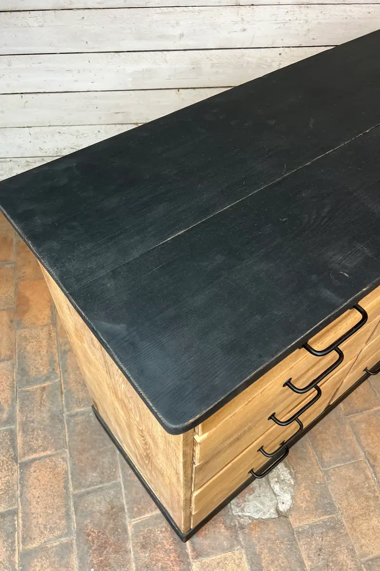 Ancien meuble de commerce en chêne - Années 50