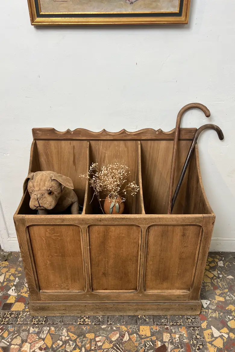 Ancien meuble de graineterie en chêne – début XXᵉ