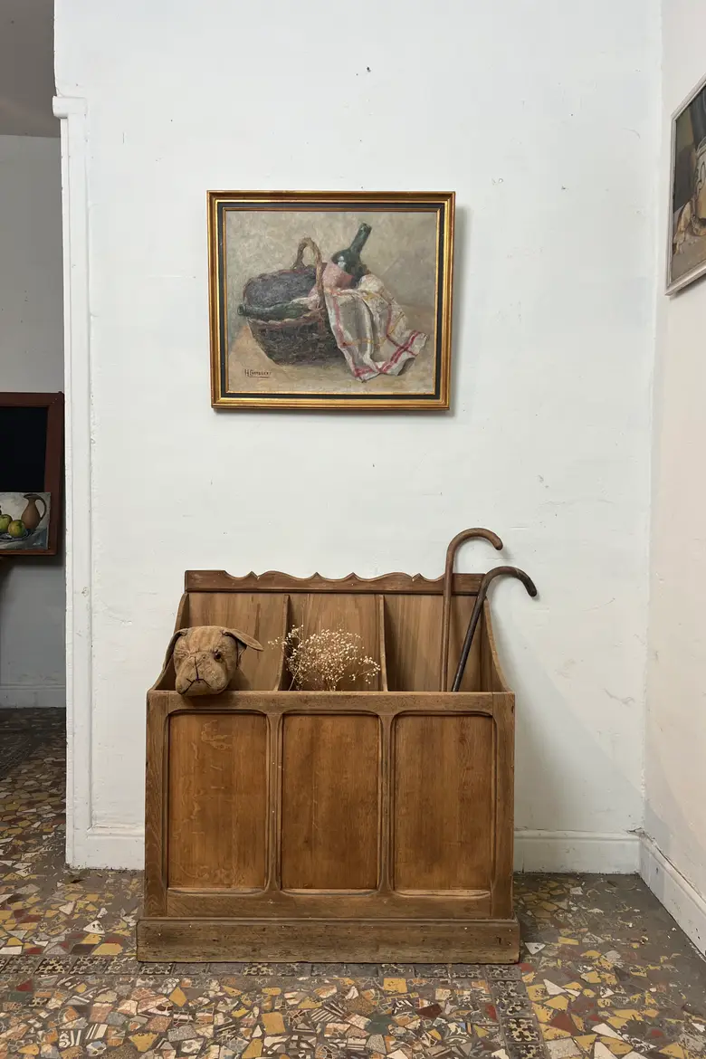 Ancien meuble de graineterie en chêne – début XXᵉ