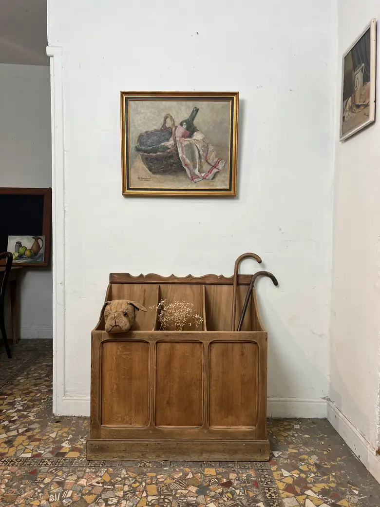Ancien meuble de graineterie en chêne – début XXᵉ
