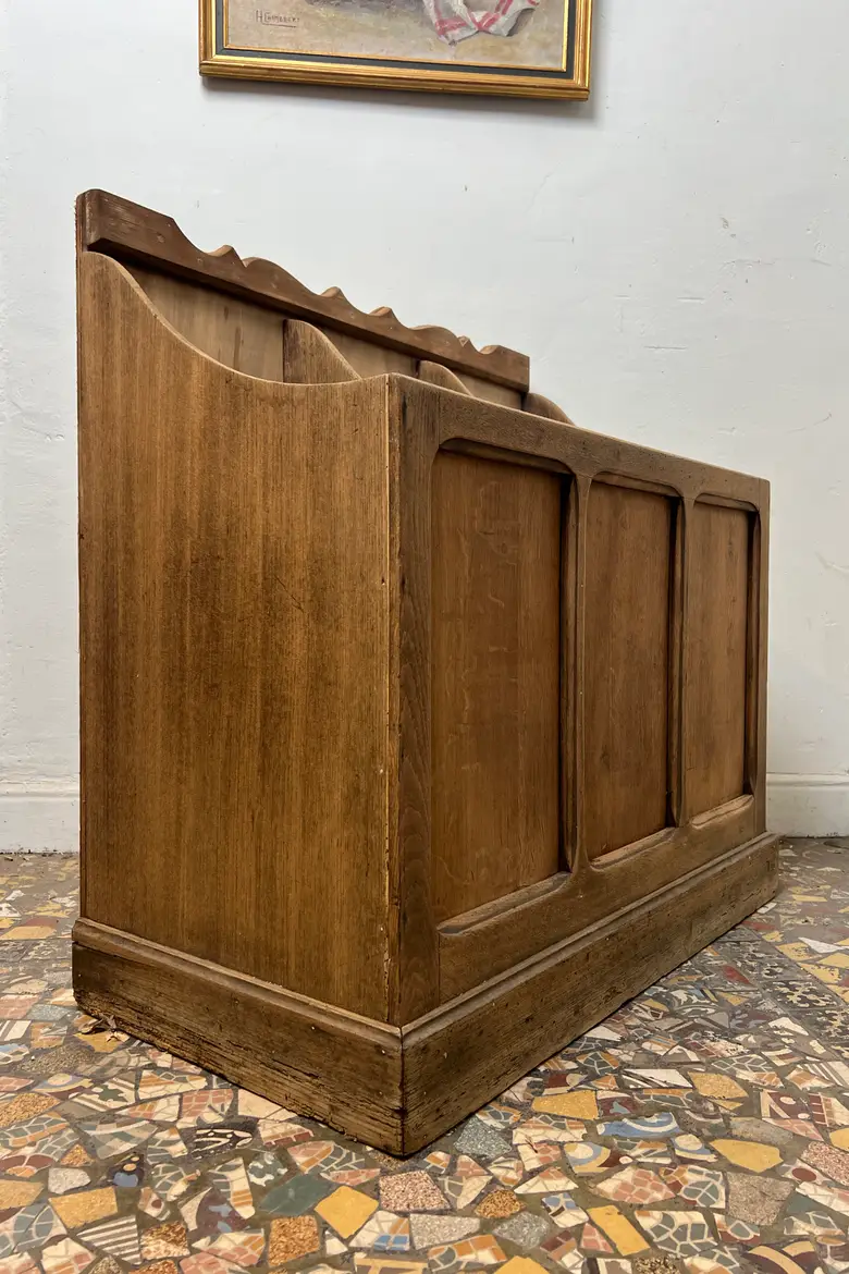 Ancien meuble de graineterie en chêne – début XXᵉ