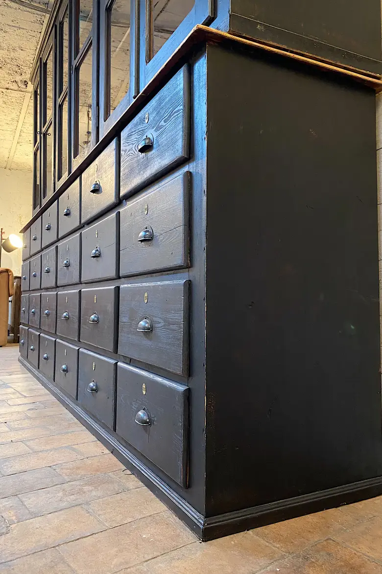 Ancien meuble de mercerie vitré Début XXème