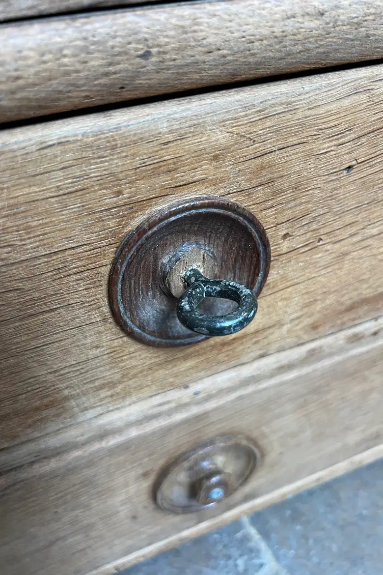 Ancien meuble de métier en chêne – Début XXe