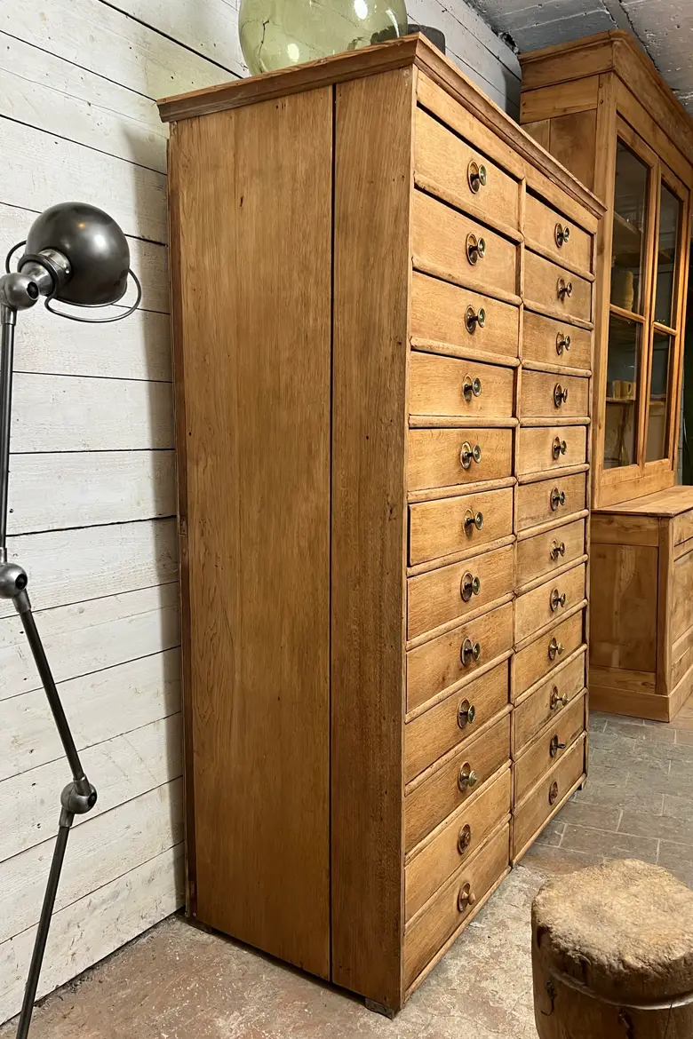 Ancien meuble de métier en chêne – Début XXe