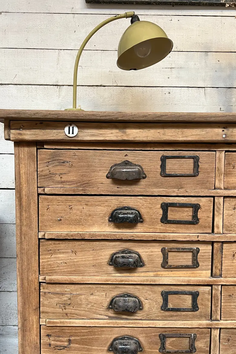 Ancien meuble de métier en chêne Début XXème