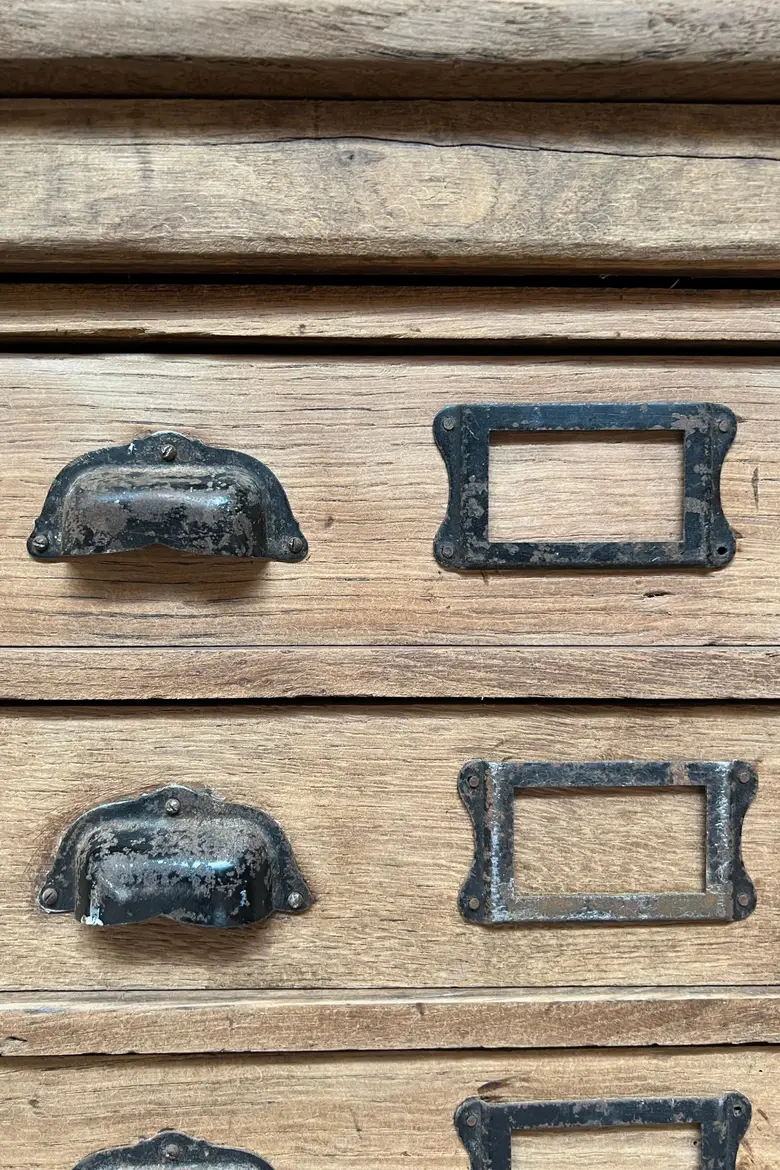 Ancien meuble de métier en chêne Début XXème