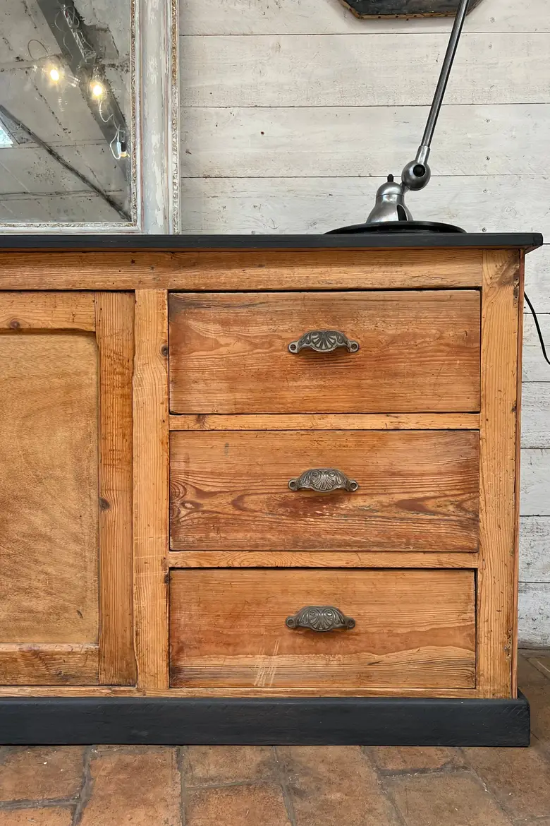 Ancien meuble de métier en sapin Début XXème