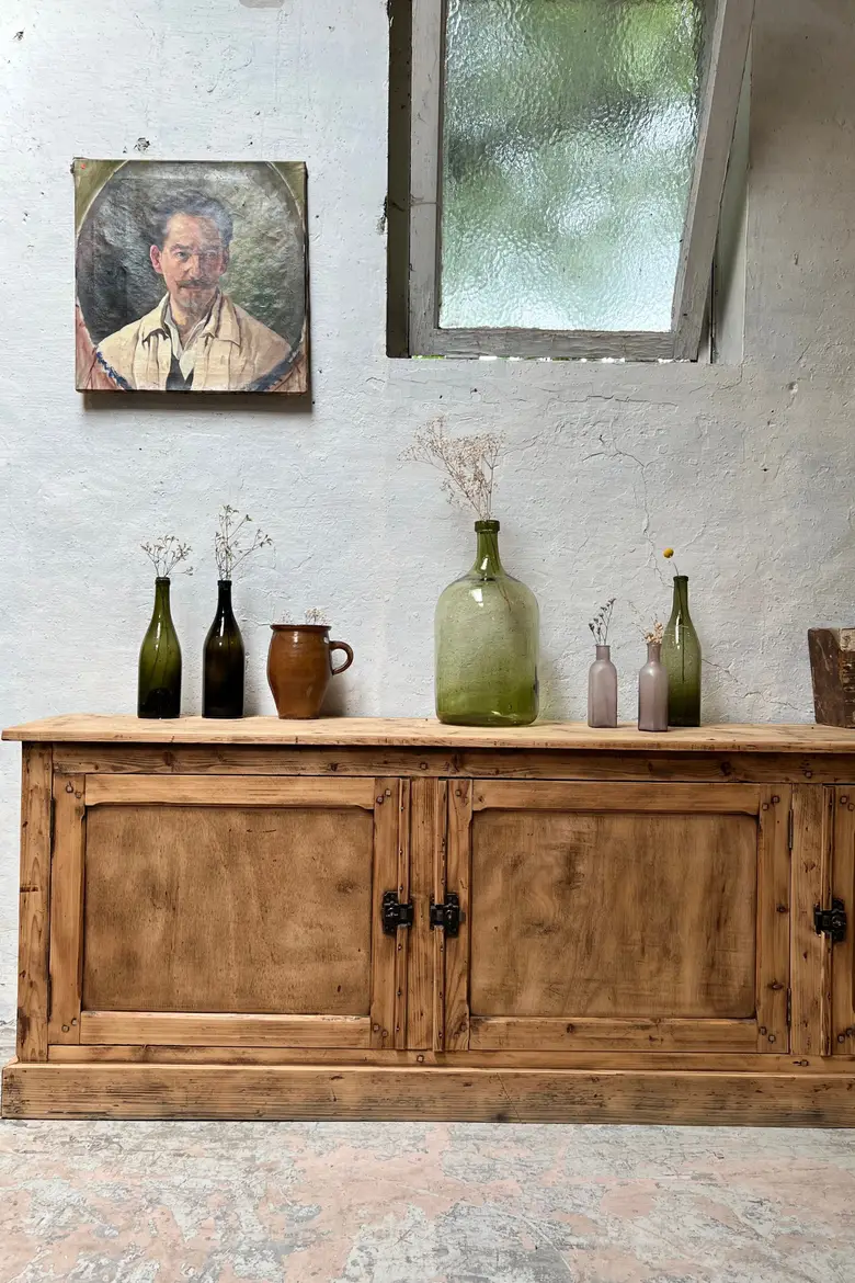 Ancien meuble de métier en sapin Début XXème