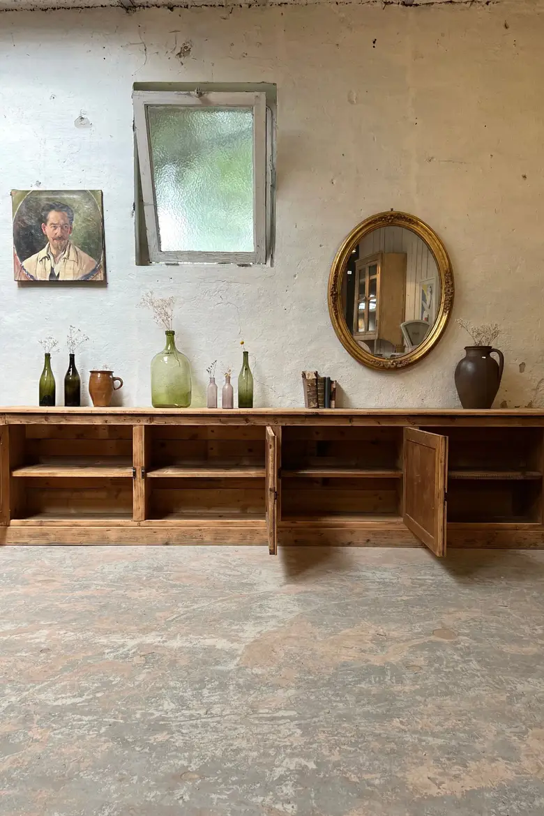 Ancien meuble de métier en sapin Début XXème