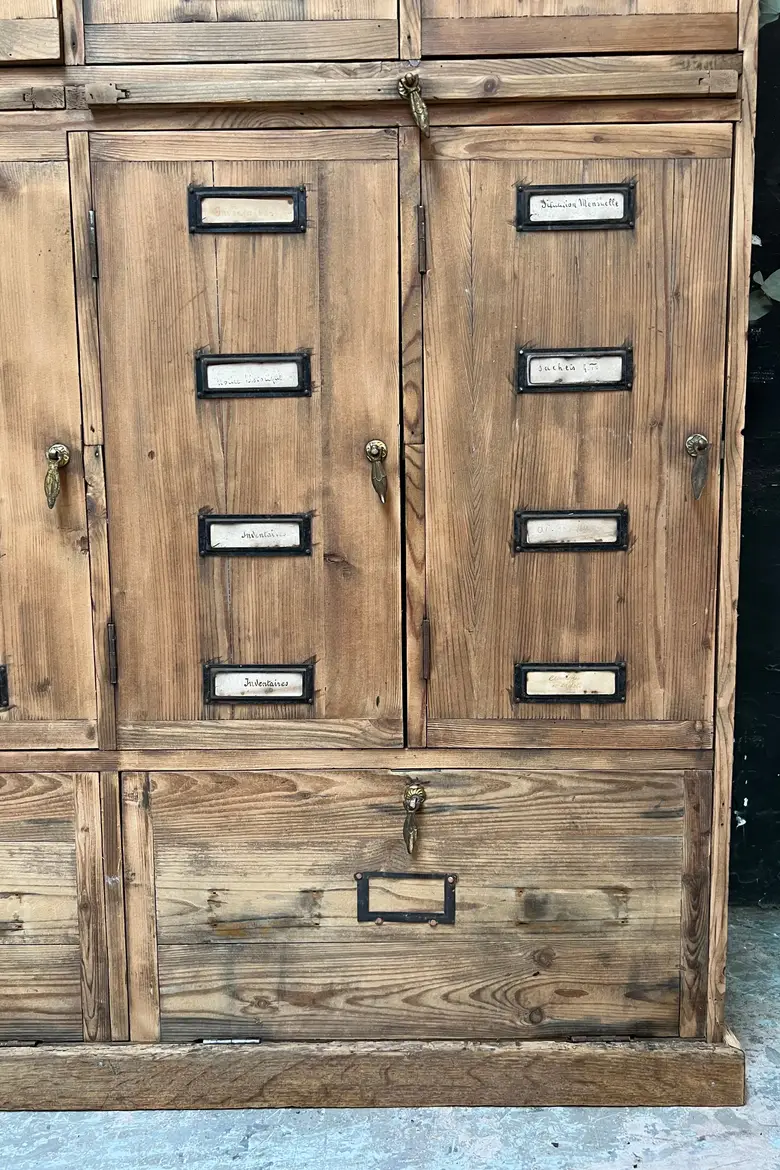 Ancien meuble de métier en sapin Début XXème