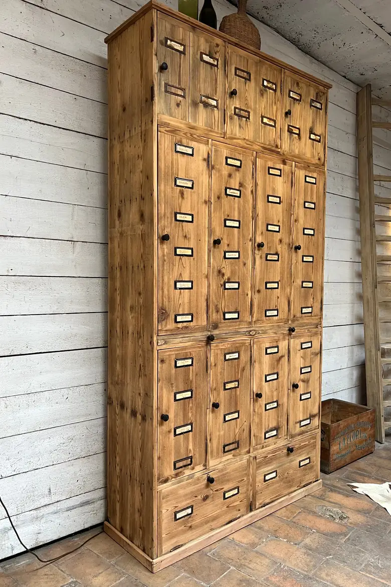 Ancien meuble de métier en sapin Début XXème