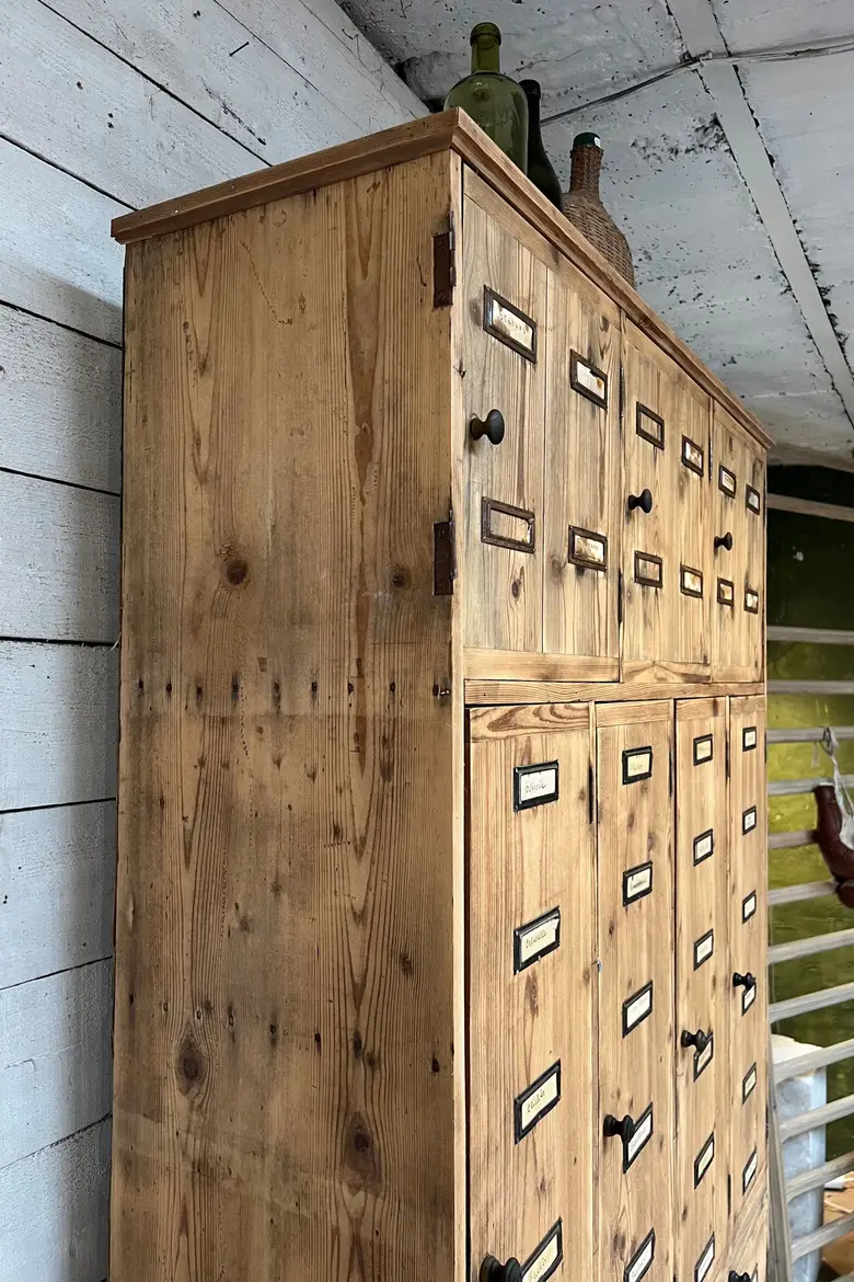Ancien meuble de métier en sapin Début XXème