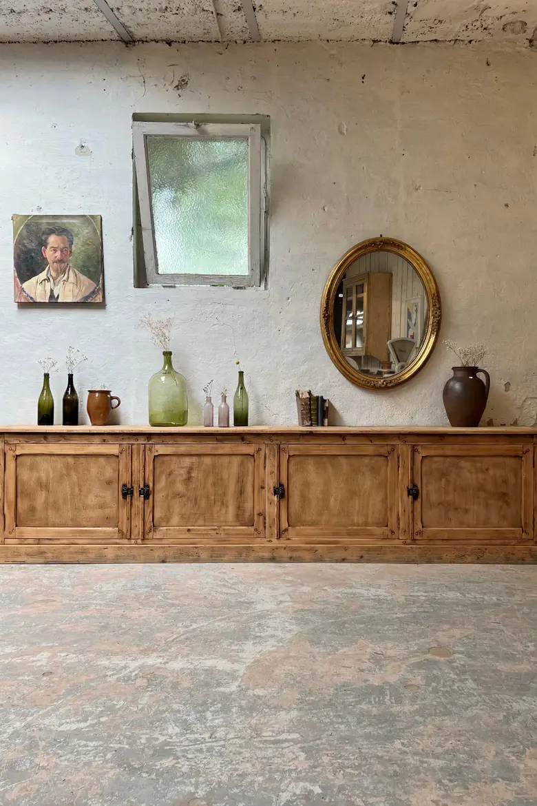 Ancien meuble de métier en sapin Début XXème