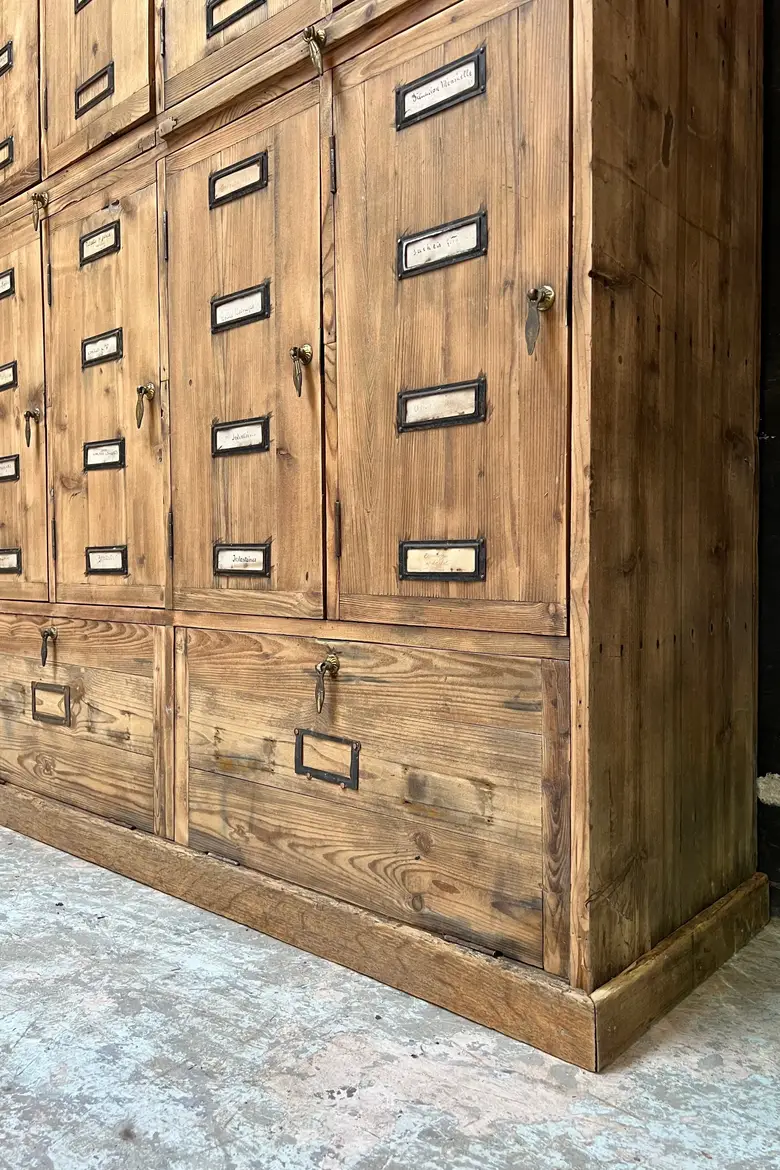 Ancien meuble de métier en sapin Début XXème