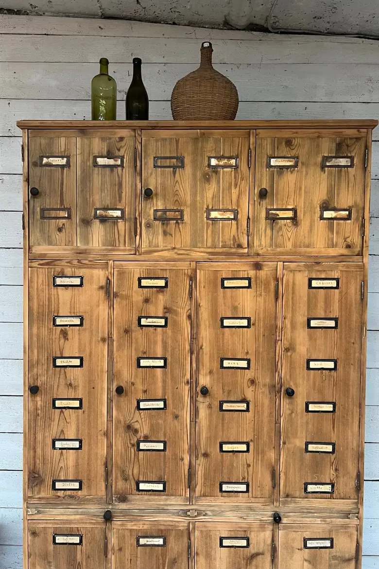 Ancien meuble de métier en sapin Début XXème