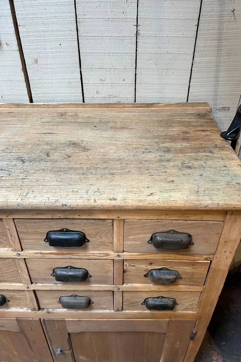 Ancien meuble de métier en sapin Début XXème