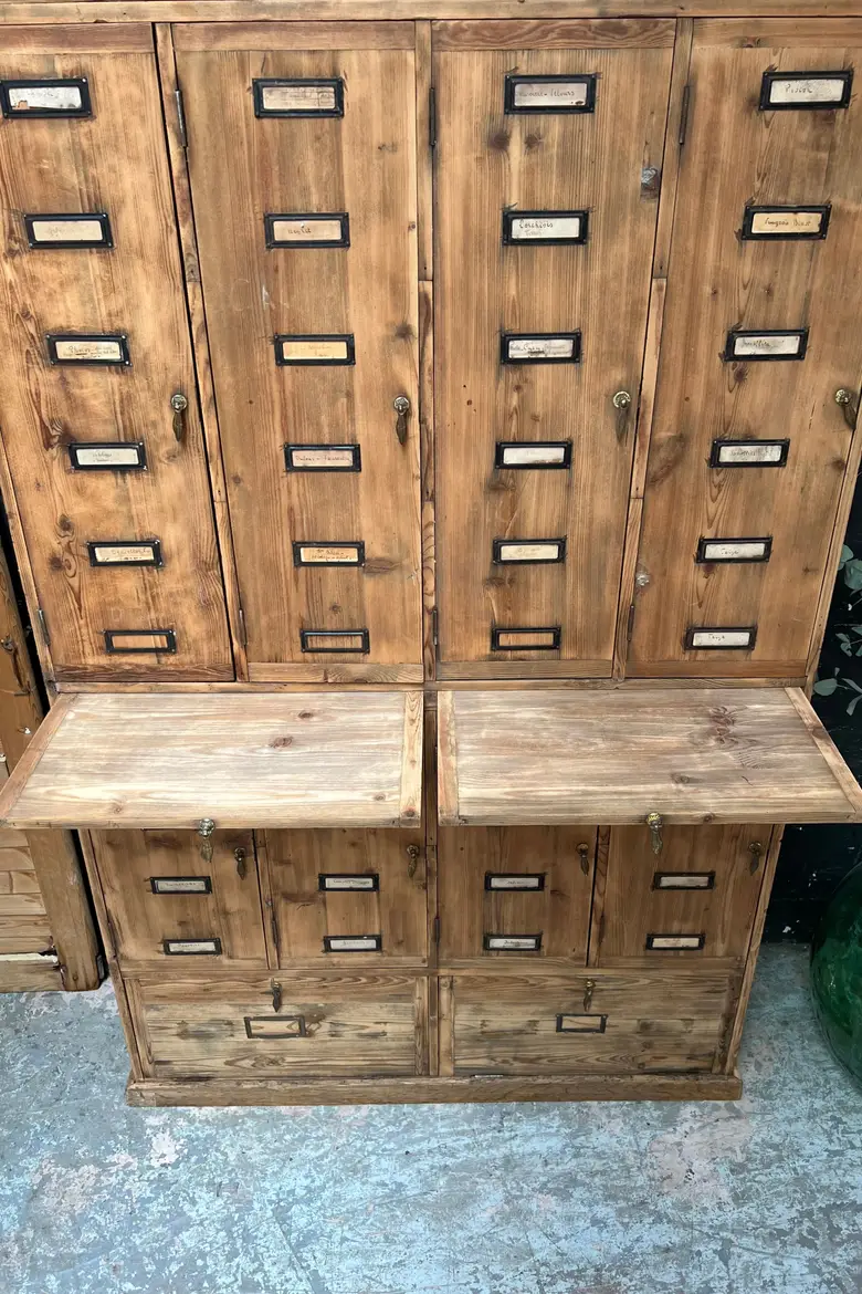 Ancien meuble de métier en sapin Début XXème
