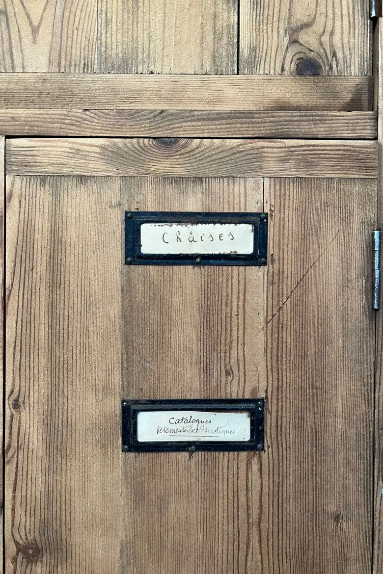 Ancien meuble de métier en sapin Début XXème