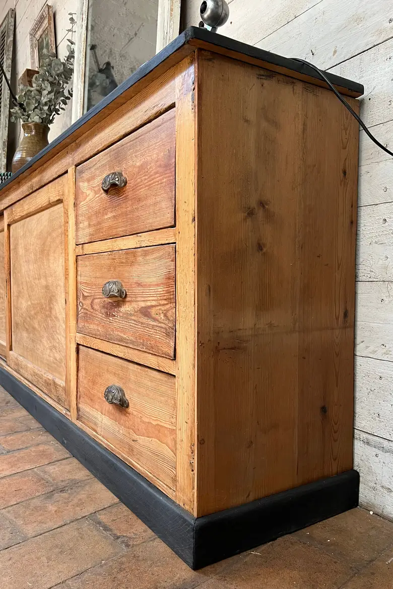Ancien meuble de métier en sapin Début XXème