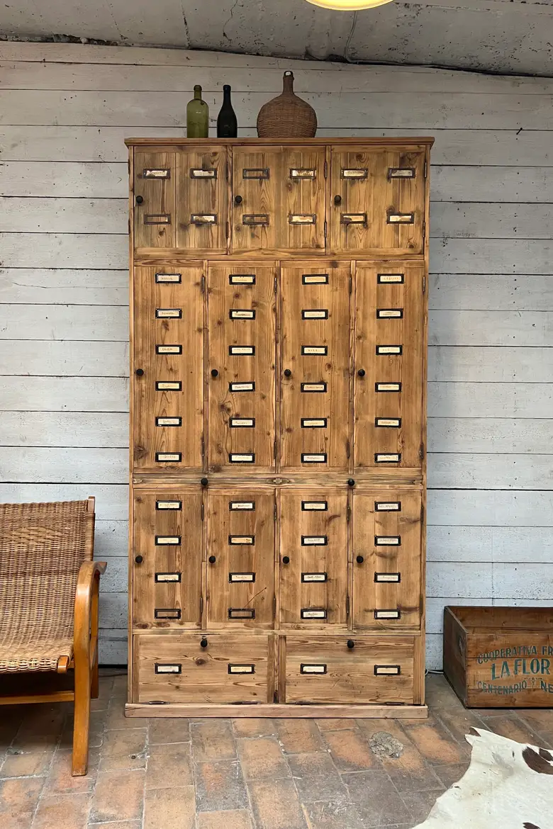 Ancien meuble de métier en sapin Début XXème