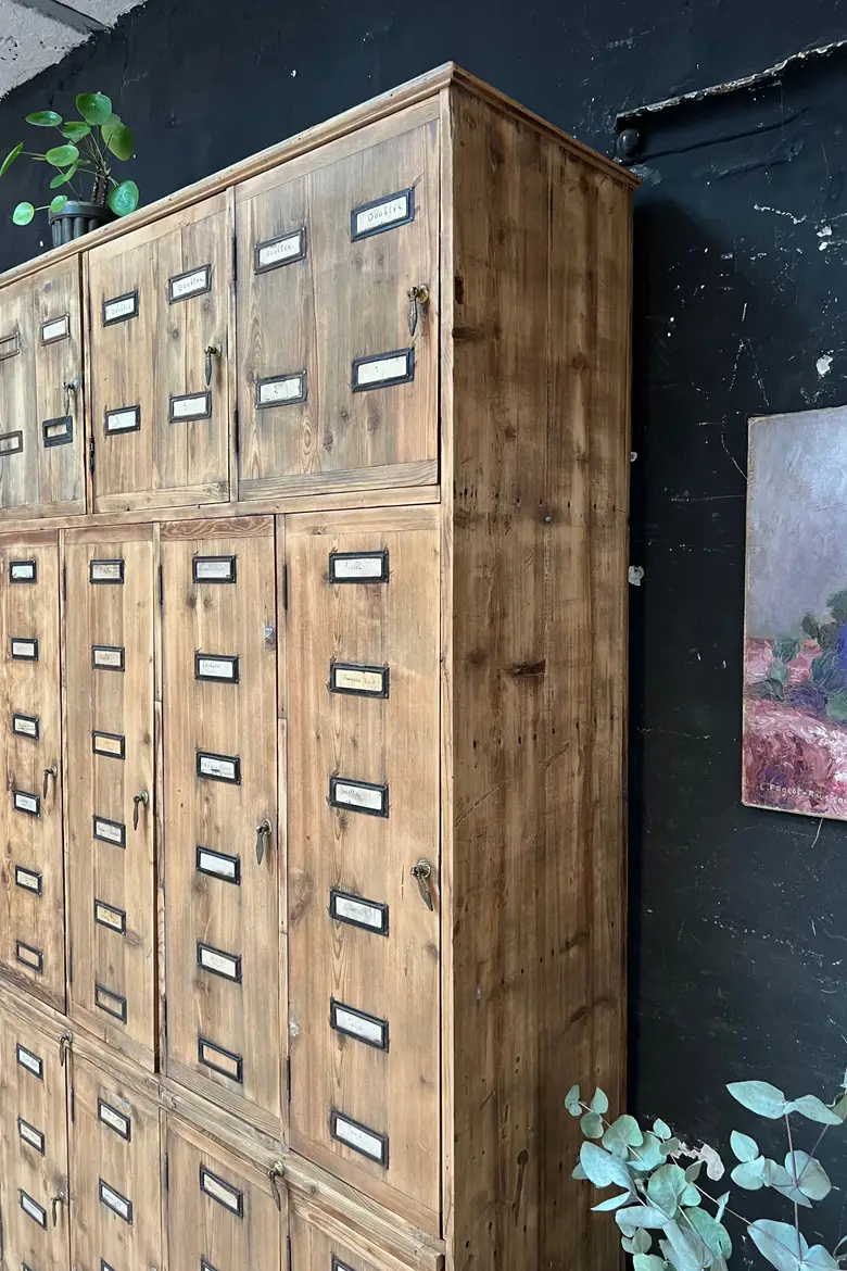 Ancien meuble de métier en sapin Début XXème