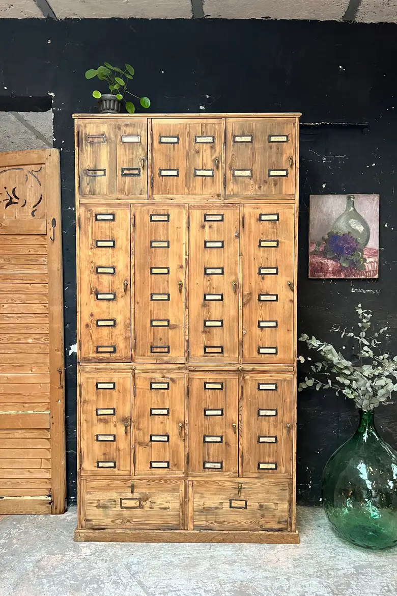 Ancien meuble de métier en sapin Début XXème