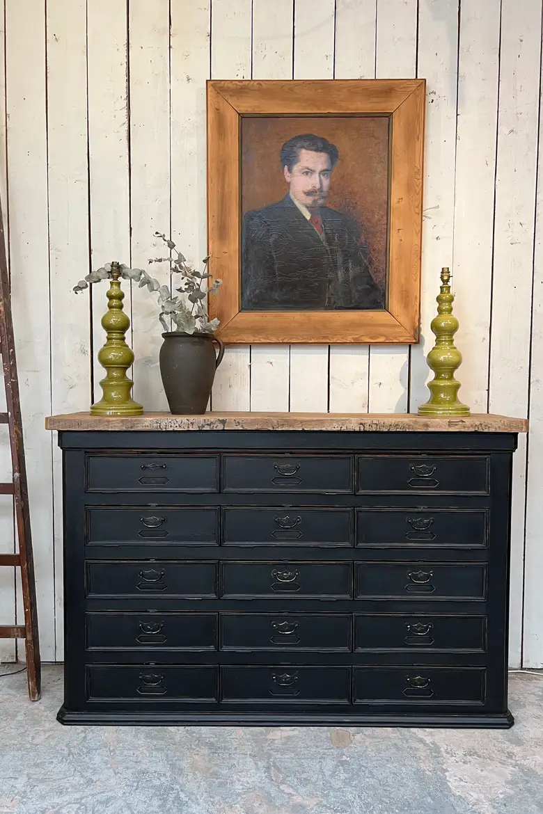 Ancien meuble de notaire à clapets Début XXème