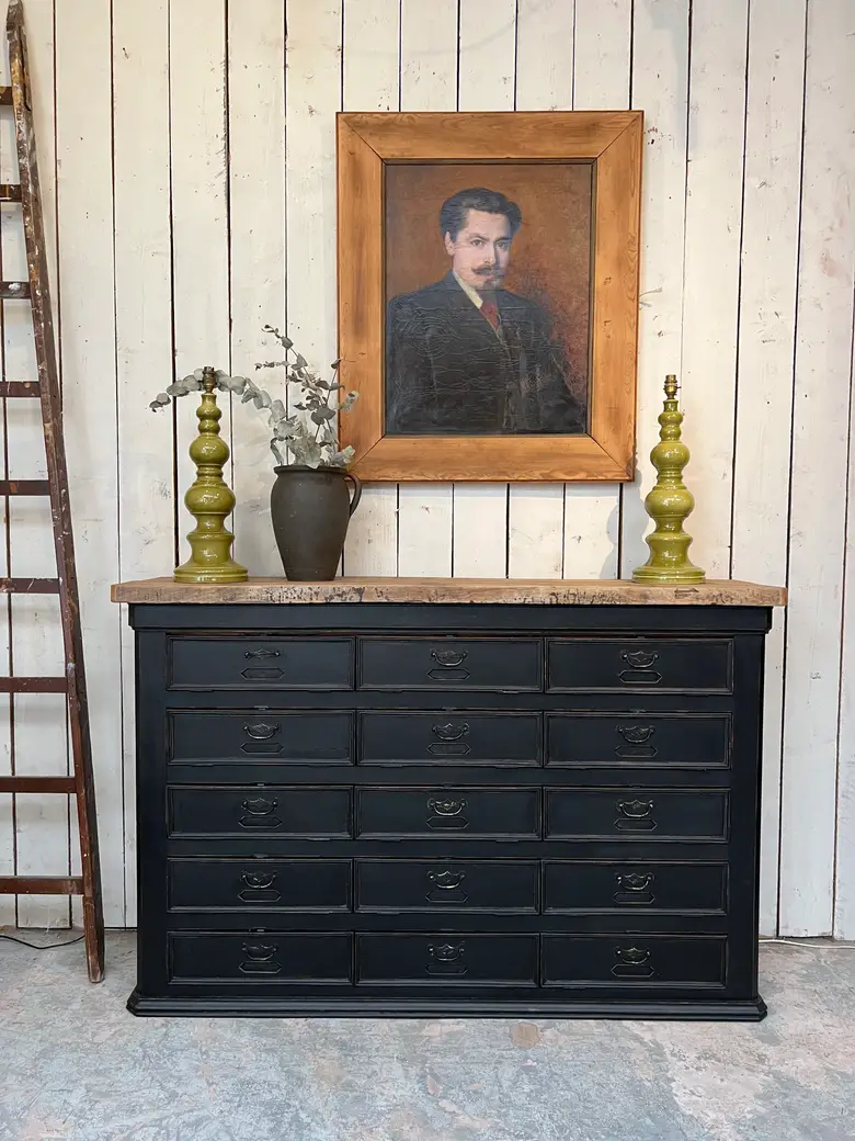 Ancien meuble de notaire à clapets Début XXème
