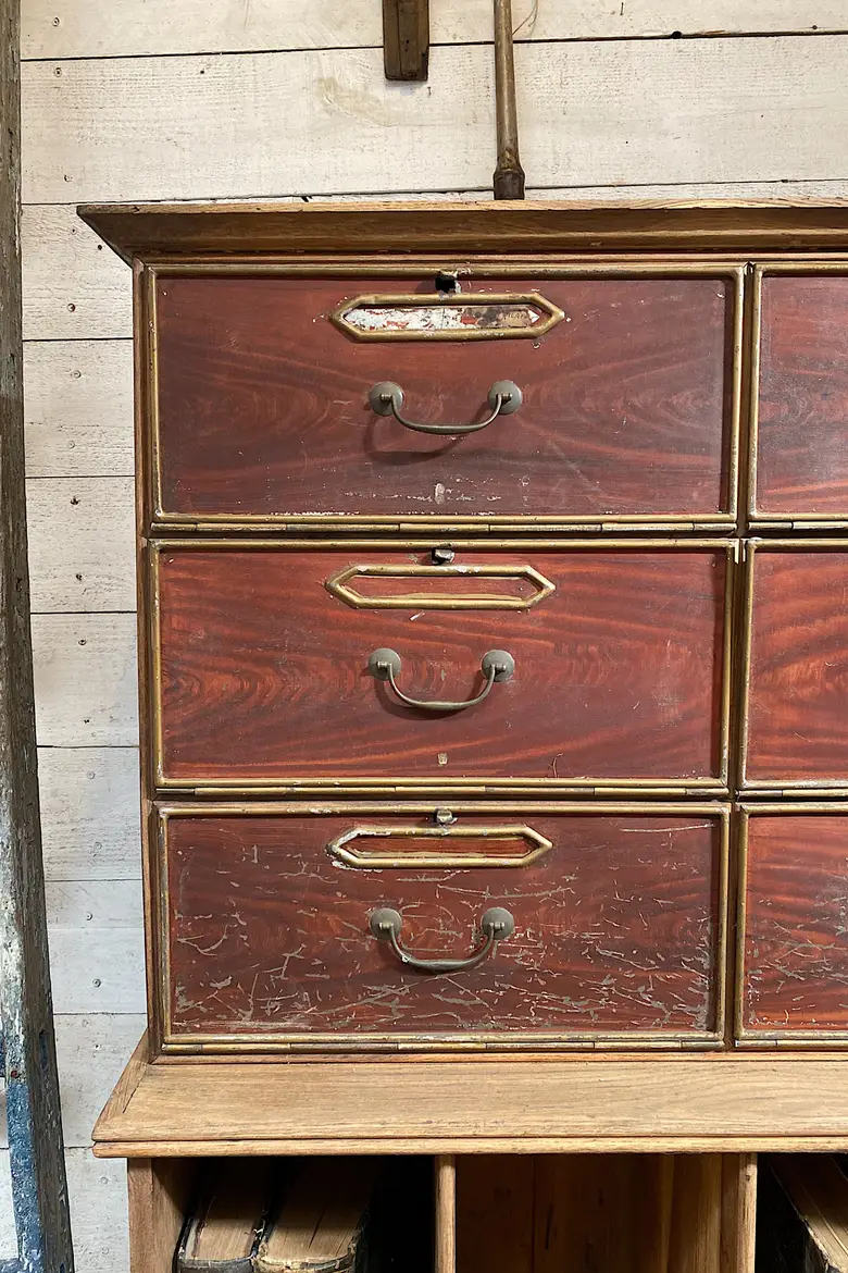 Ancien meuble de notaire en chêne Début XXème