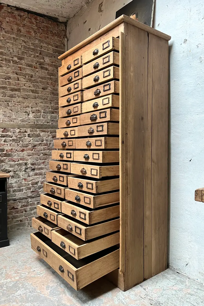 Ancien meuble de notaire en chêne Début XXème