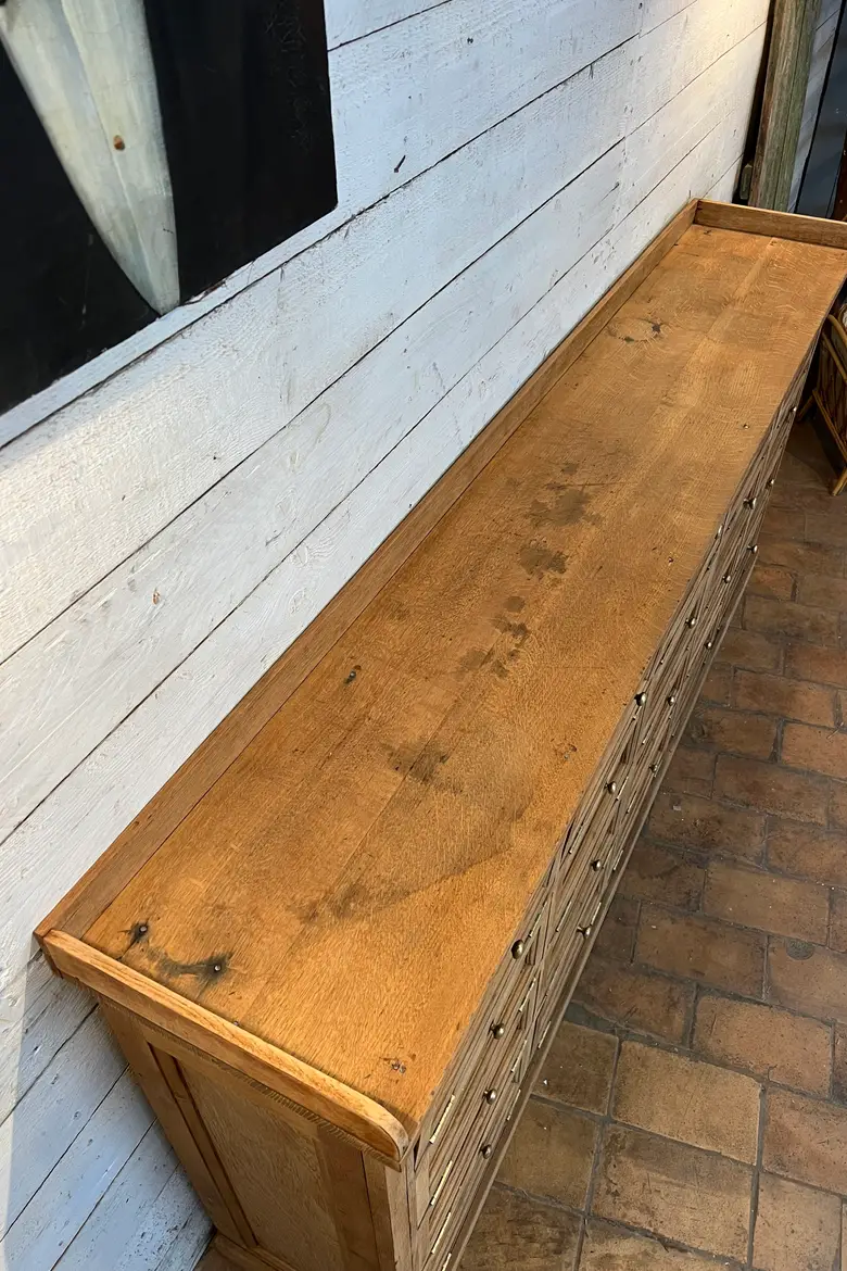 Ancien meuble de notaire en chêne Début XXème