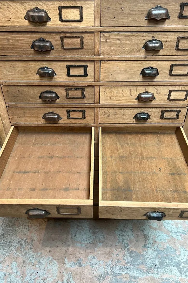 Ancien meuble de notaire en chêne Début XXème