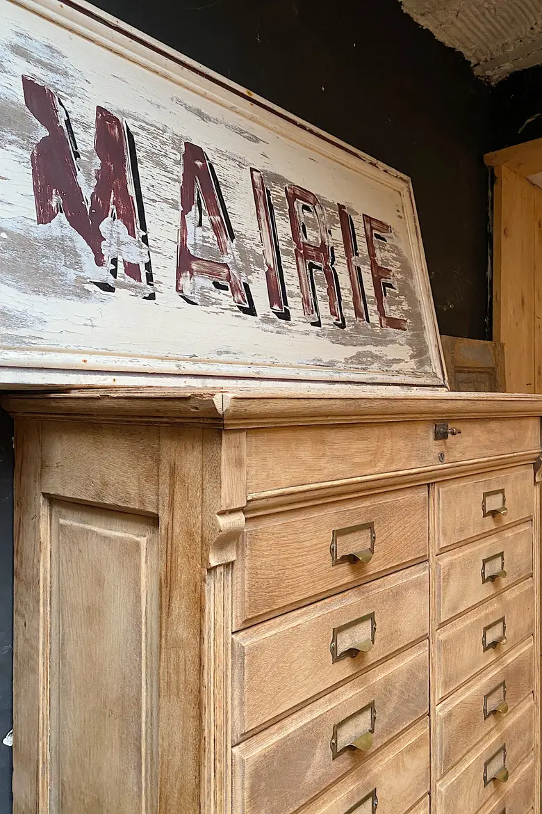 Ancien meuble de notaire en chêne Début XXème