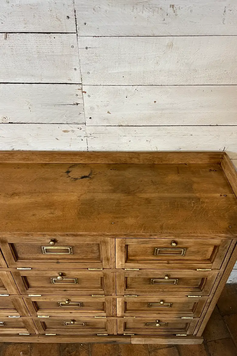 Ancien meuble de notaire en chêne Début XXème