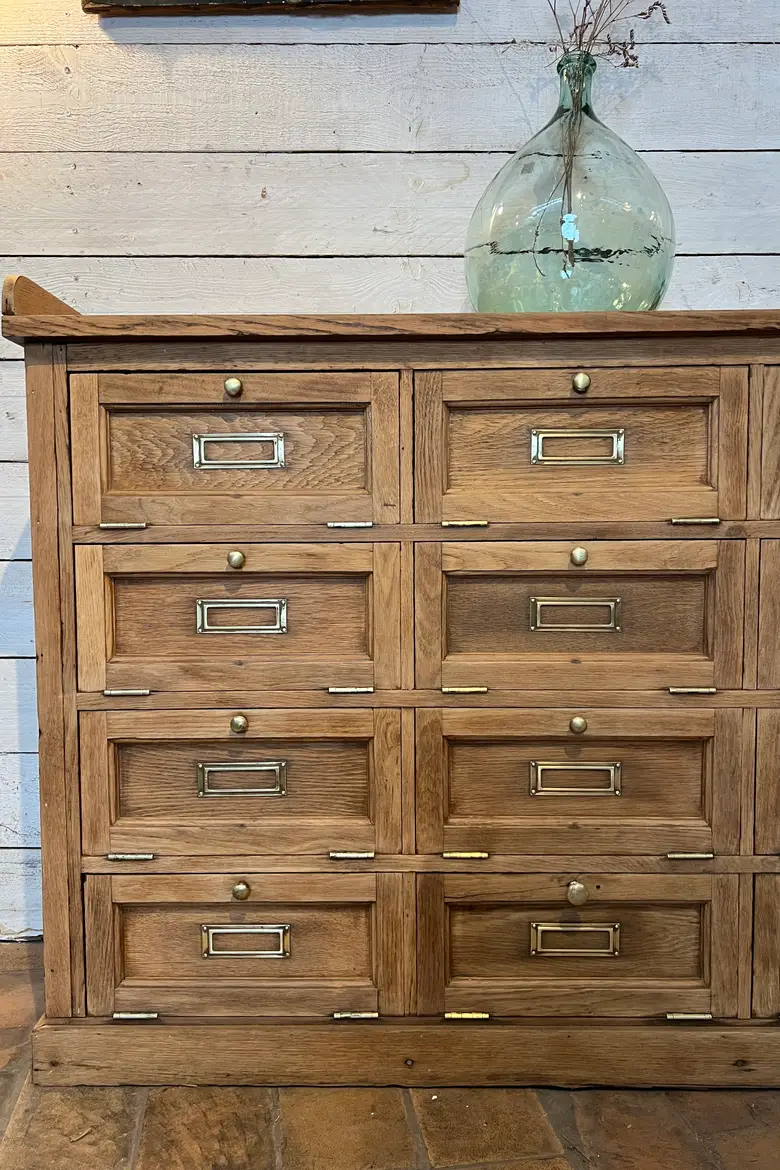 Ancien meuble de notaire en chêne Début XXème