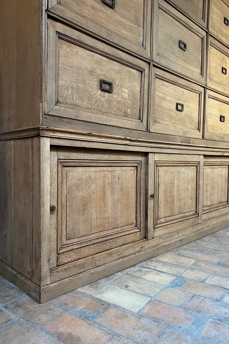 Ancien meuble de notaire en chêne Début XXème