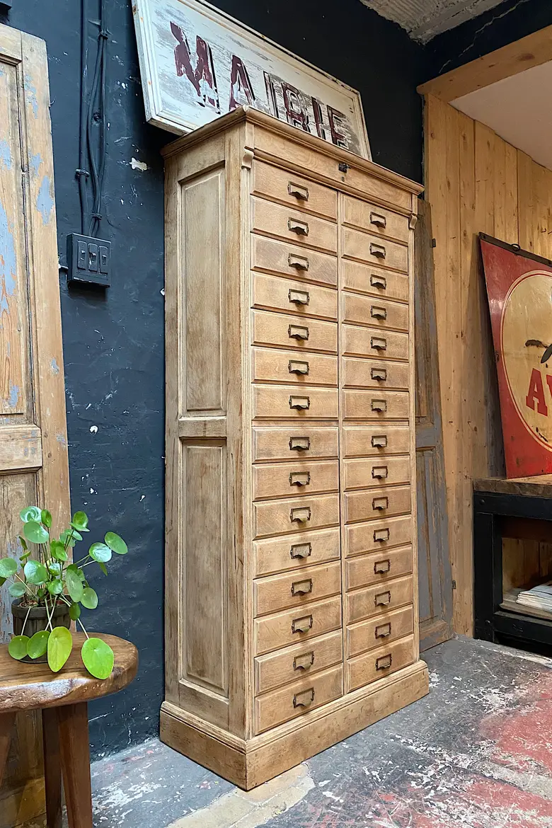 Ancien meuble de notaire en chêne Début XXème